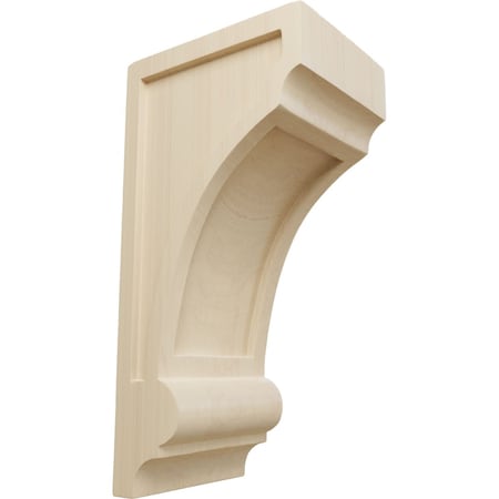 Ekena Millwork 4 3/4"W x 6"D x 12"H Diane Recessed Wood Corbel, Rubberwood CORW05X06X12DIRW